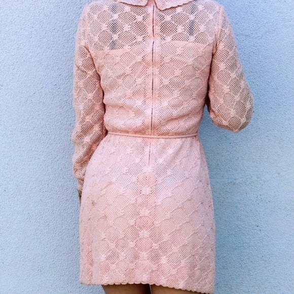 Vintage 70s pink crochet dress - Picture 4 of 8
